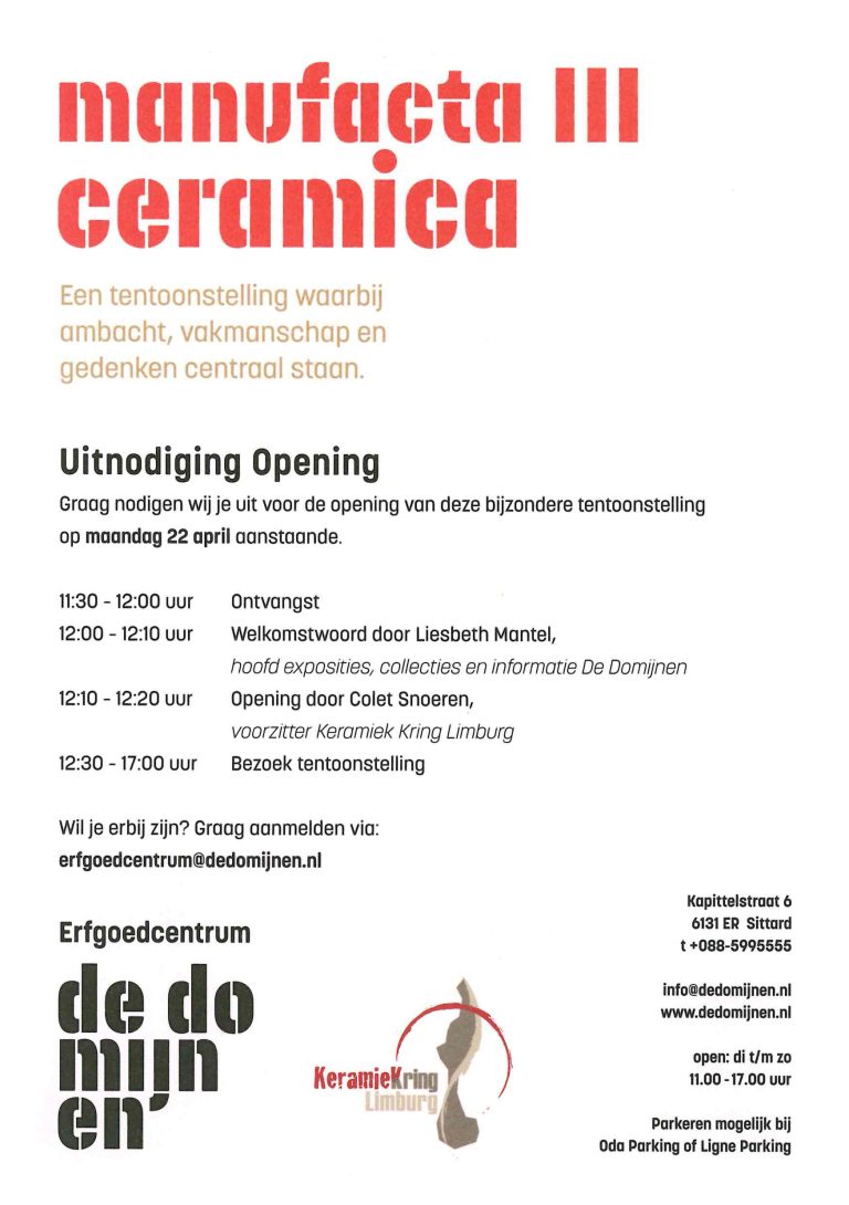 dawaa, huizinga, molom, nieuwe_domeinen, sittard, museum, keramiek_kring_limburg, expositie, tentoonstelling